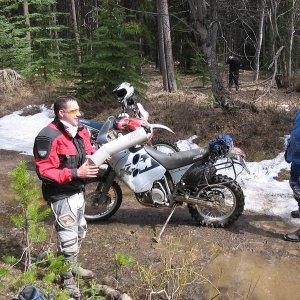 The big KTM couldn't keep up. Had to do some trail tuneing.