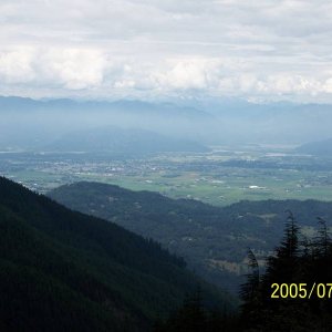 Looking down from the Cultus Lake side on Chilliwack