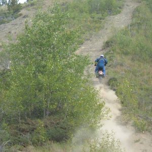 Camron doing the Mud Lake Hill Climb