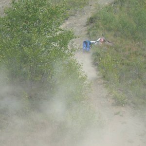 Camron finishing the Hill Climb