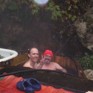 Wes & Hans in the hotsprings