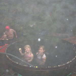 Some young ladies enjoying the pools