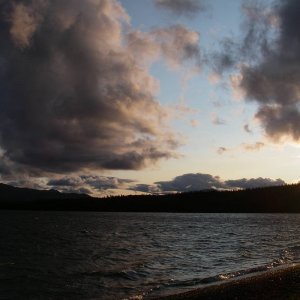 Chaunigan Lake at Sunset