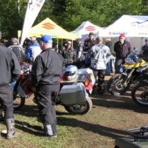 A preride gathering panoramic