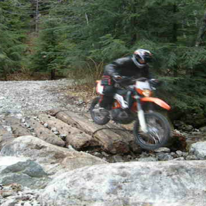Bryon on the Log Crossing at the Top of Lung Buster