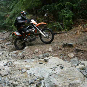 KTM-Bryon Climbing Past EagleRidge Rocks