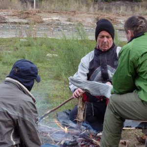 morning campfire