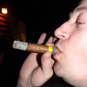 Dave enjoying a Cuban