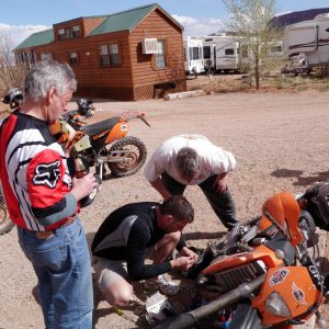 Claudes bike was rattling