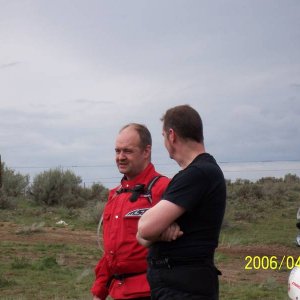 Odessa Skidmark and Baxter650 discussing he next leg