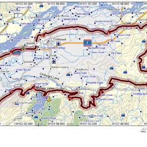 Map of Gnarly Parts A  Route