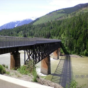 Lytton BC railway bridge and new bike pass