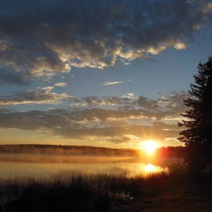 Dramatic sunrise on day four