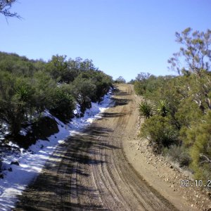 snow on rd to mikes sky ranch