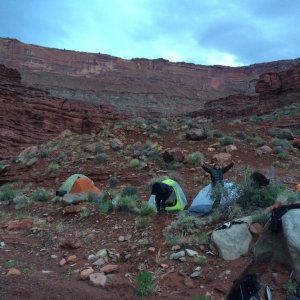 Day one camp, Rain and the wind