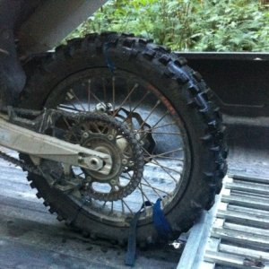 Tire tied on