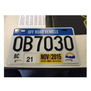 BC Off Road Plate