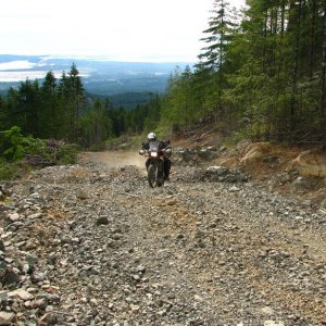 Loose gravel section