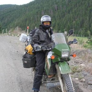 Eril KLR along Canoe Creek road