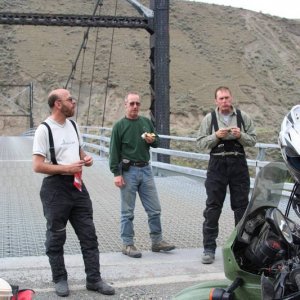 relaxing at the bridge