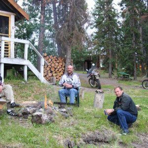 relaxing at Anahim Lake