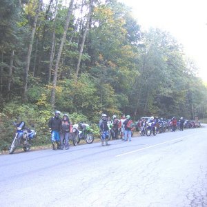 Staging area at beginning of ride
