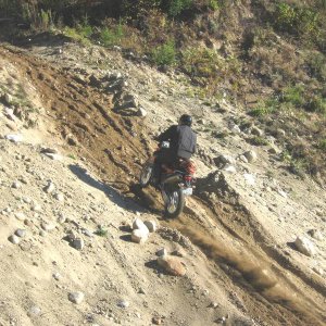 Ray on sand hill