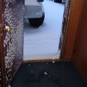 The Bus Tip Home in the Snow