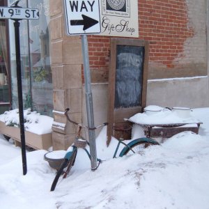 The Bus Tip Home in the Snow