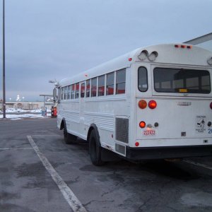 Big White Shadow Bus