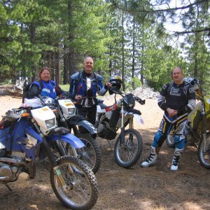 Friday pre-ride - Judy, Guy and Mark
