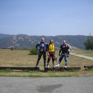Friday pre-ride - Guy, John and Mark