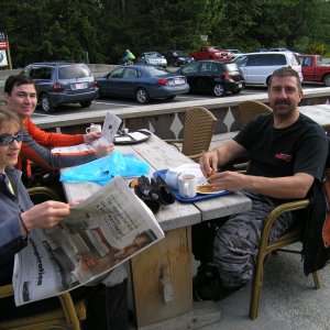 Having some lunch at Goats on top