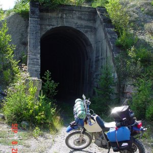 Abandoned rail tunnel