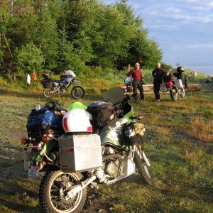 Larrys homemade panniers  on KLR