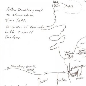 Map to Stave Lake Beach